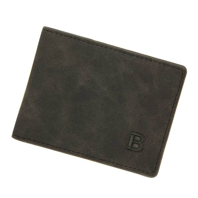 Herren Geldbörse aus Vintage-Leder ⎜ Schlanke Brieftasche mit Kartenfächern und Reißverschlussfach