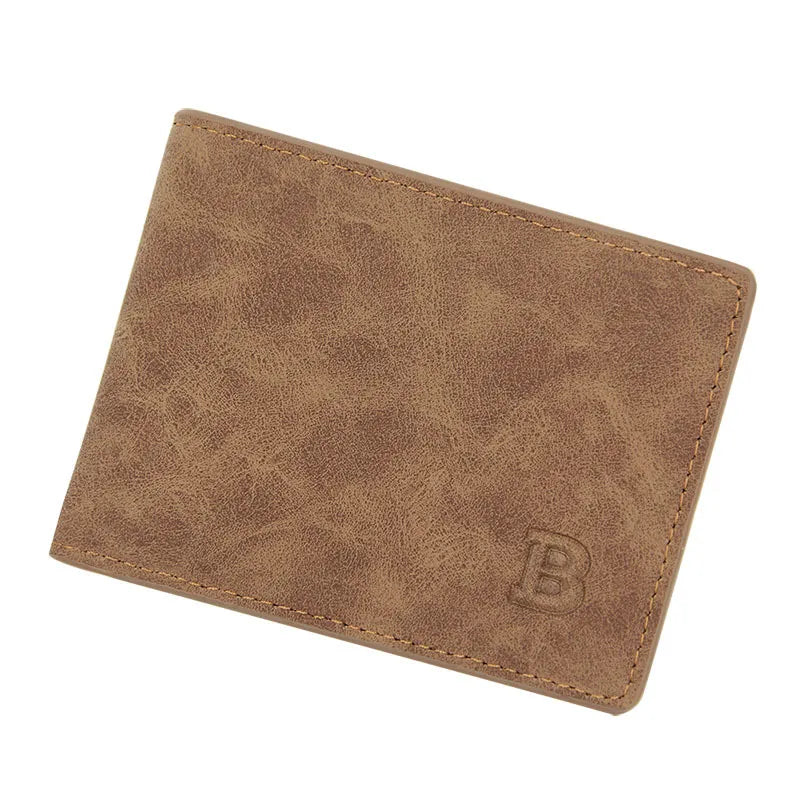 Herren Geldbörse aus Vintage-Leder ⎜ Schlanke Brieftasche mit Kartenfächern und Reißverschlussfach