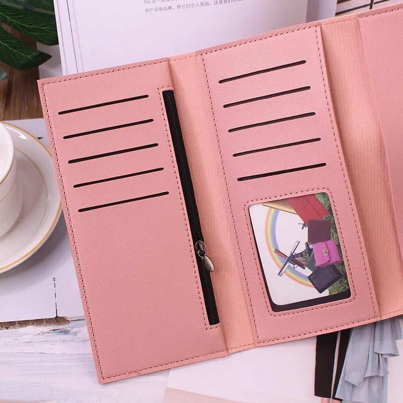 Damen Geldbörse im Langformat ⎜ Tri-Fold Clutch mit großer Kapazität für Karten und Scheine