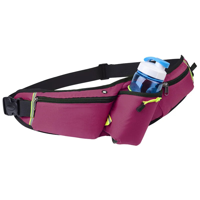 Laufgürteltasche für Damen und Herren ⎜ Sportliche Hüfttasche mit Flaschenhalter und Handyfach für unterwegs