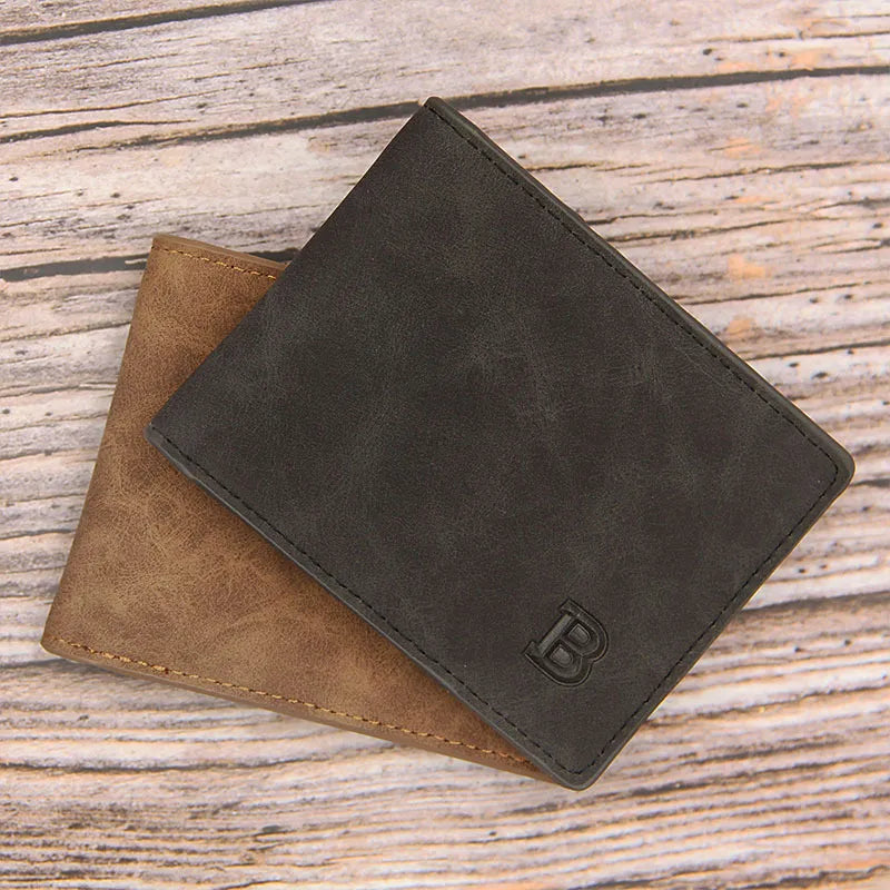 Herren Geldbörse aus Vintage-Leder ⎜ Schlanke Brieftasche mit Kartenfächern und Reißverschlussfach