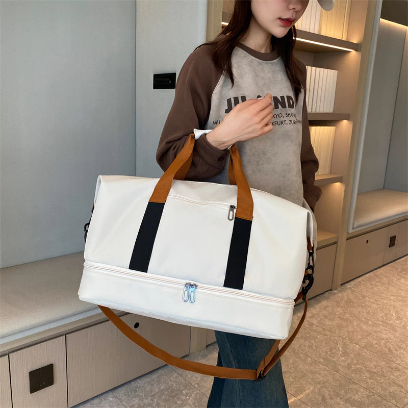 Sporttasche für Damen und Herren ⎜ Große Reisetasche mit Nassfach und separatem Fach für Schuhe oder Zubehör