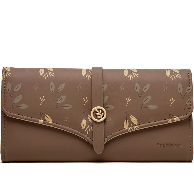 Damen Clutch mit Druckmotiv ⎜ Große Kapazität und praktischer Hakenverschluss im stilvollen Design