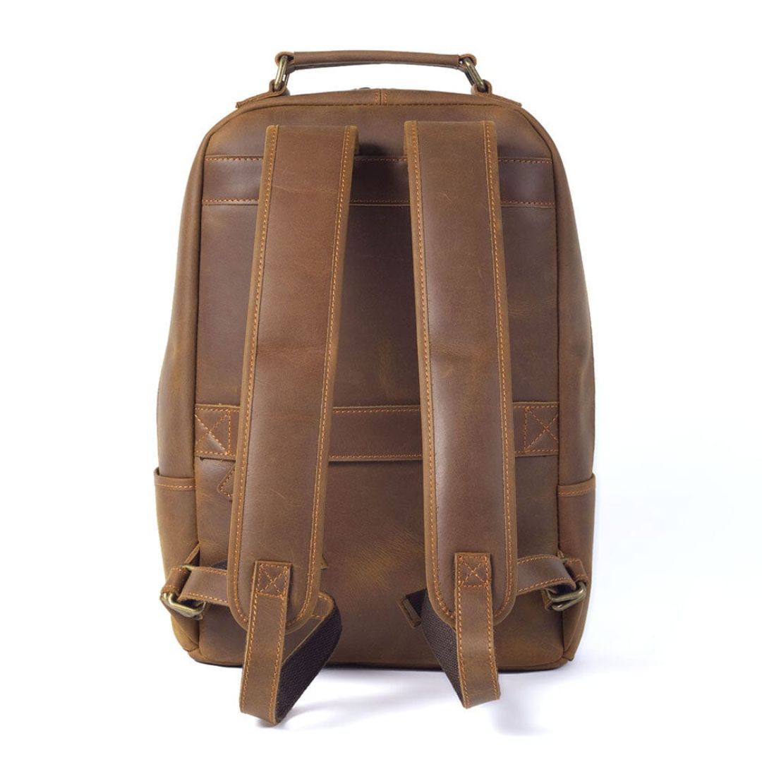 Retro Leder Rucksack für Herren ⎜ Robuster und Stilvoller Begleiter für Arbeit und Freizeit