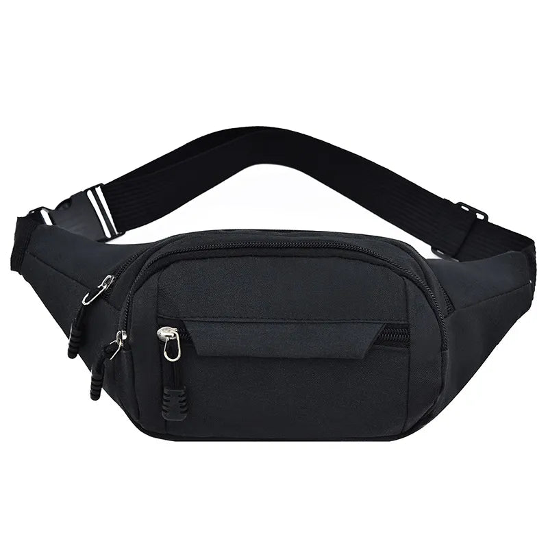 Bauchtasche für Damen und Herren ⎜ Leichte Umhängetasche aus Oxford-Gewebe mit mehreren Reißverschlussfächern