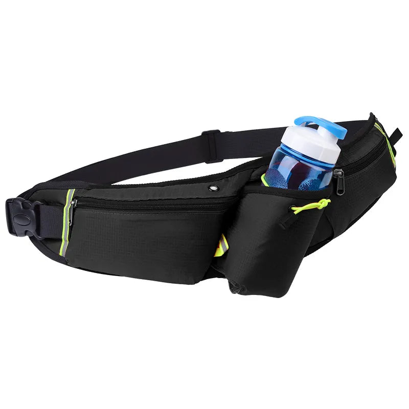 Laufgürteltasche für Damen und Herren ⎜ Sportliche Hüfttasche mit Flaschenhalter und Handyfach für unterwegs