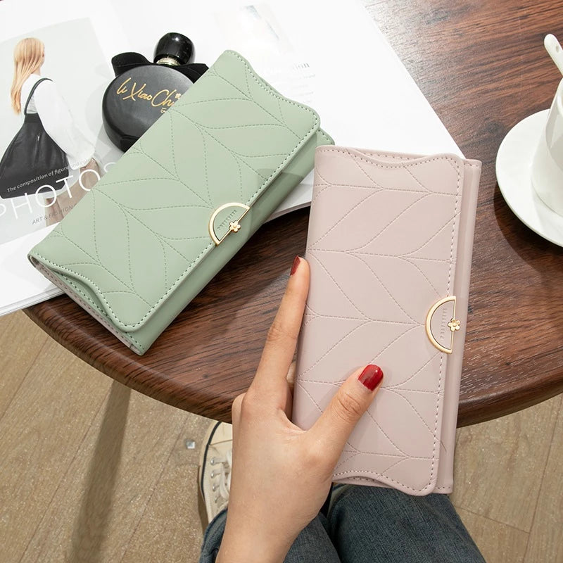 Clutch für Damen ⎜ Praktische Geldbörse mit großem Fassungsvermögen und Fächeraufteilung