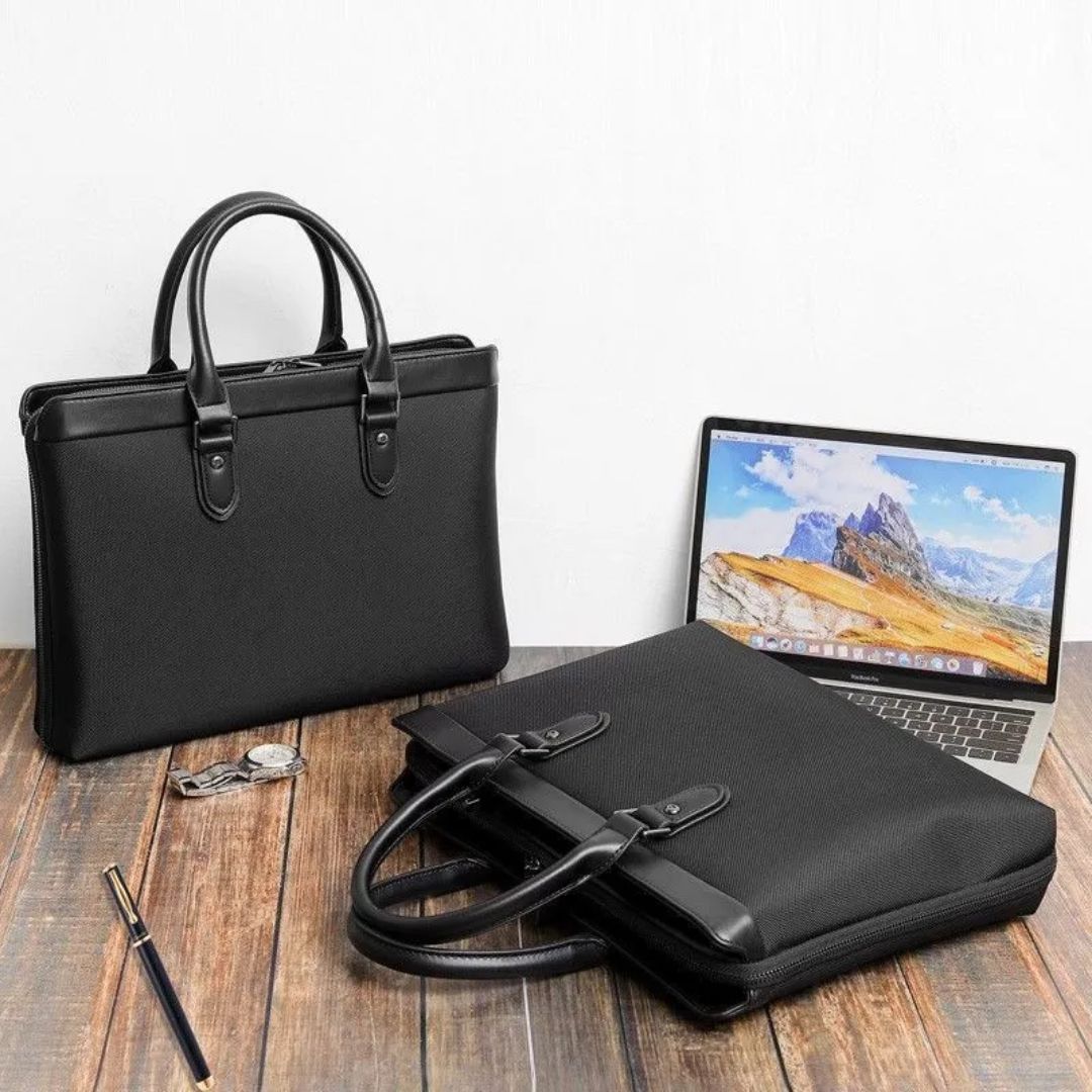 Aktentasche für Herren ⎜ Stilvolle Büro-Handtasche mit viel Stauraum und praktischen Tragegriffen