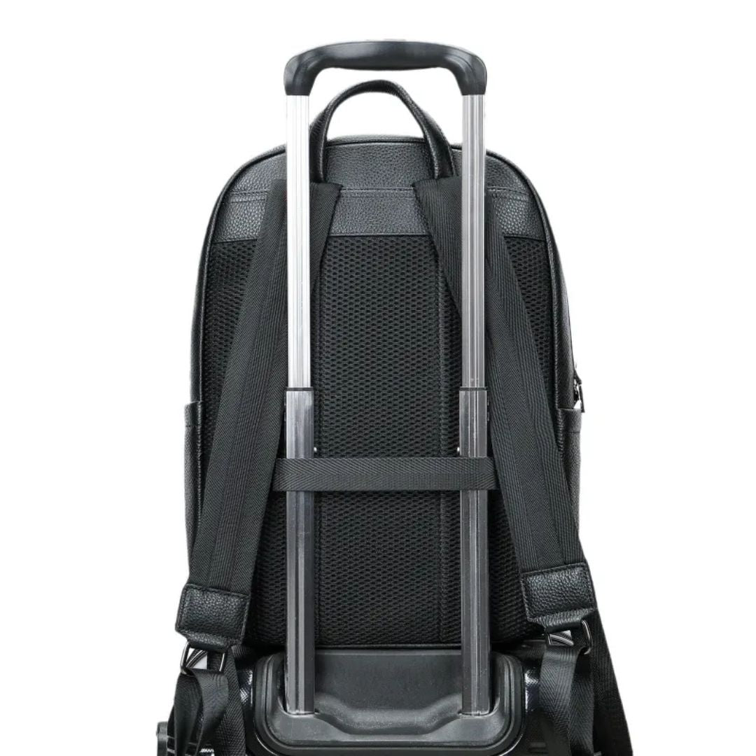 Leder Rucksack für Herren ⎜ Eleganter und geräumiger Business-Rucksack für Arbeit und Reisen