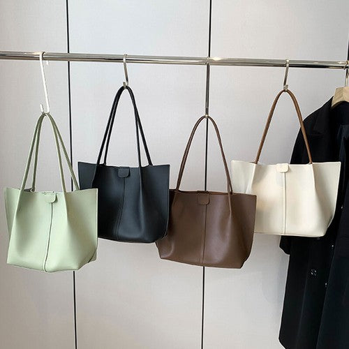 Retro Zwei-Teile Set ⎜ Elegante Tasche mit praktischer Kosmetiktasche und viel Stauraum