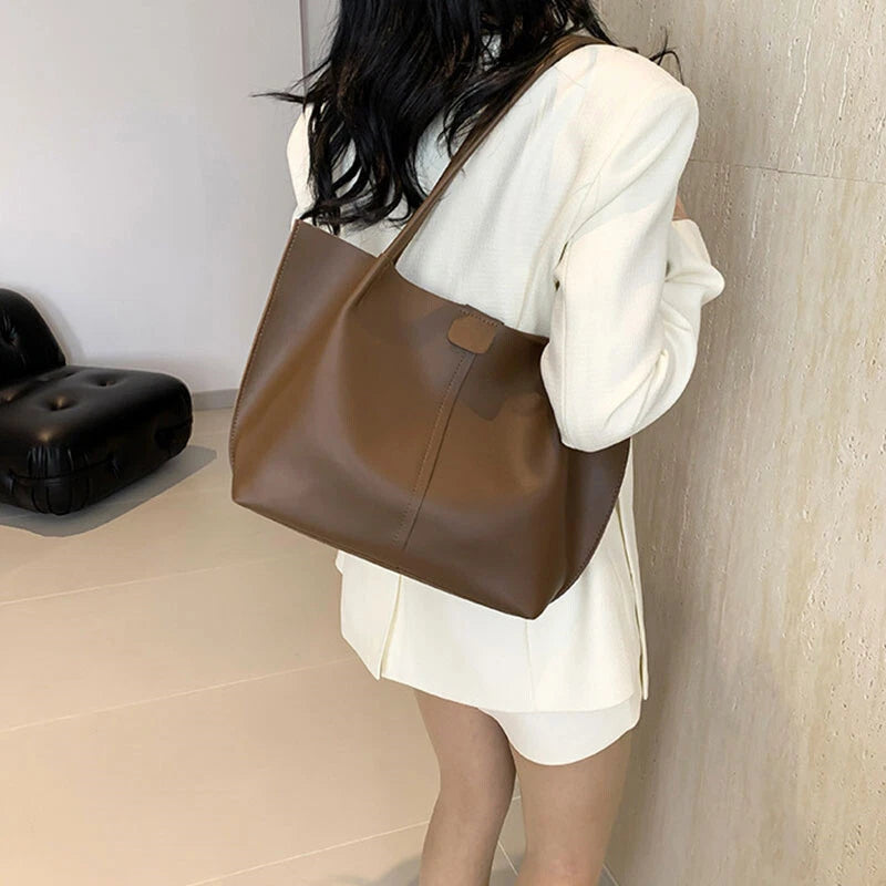 Retro Zwei-Teile Set ⎜ Elegante Tasche mit praktischer Kosmetiktasche und viel Stauraum