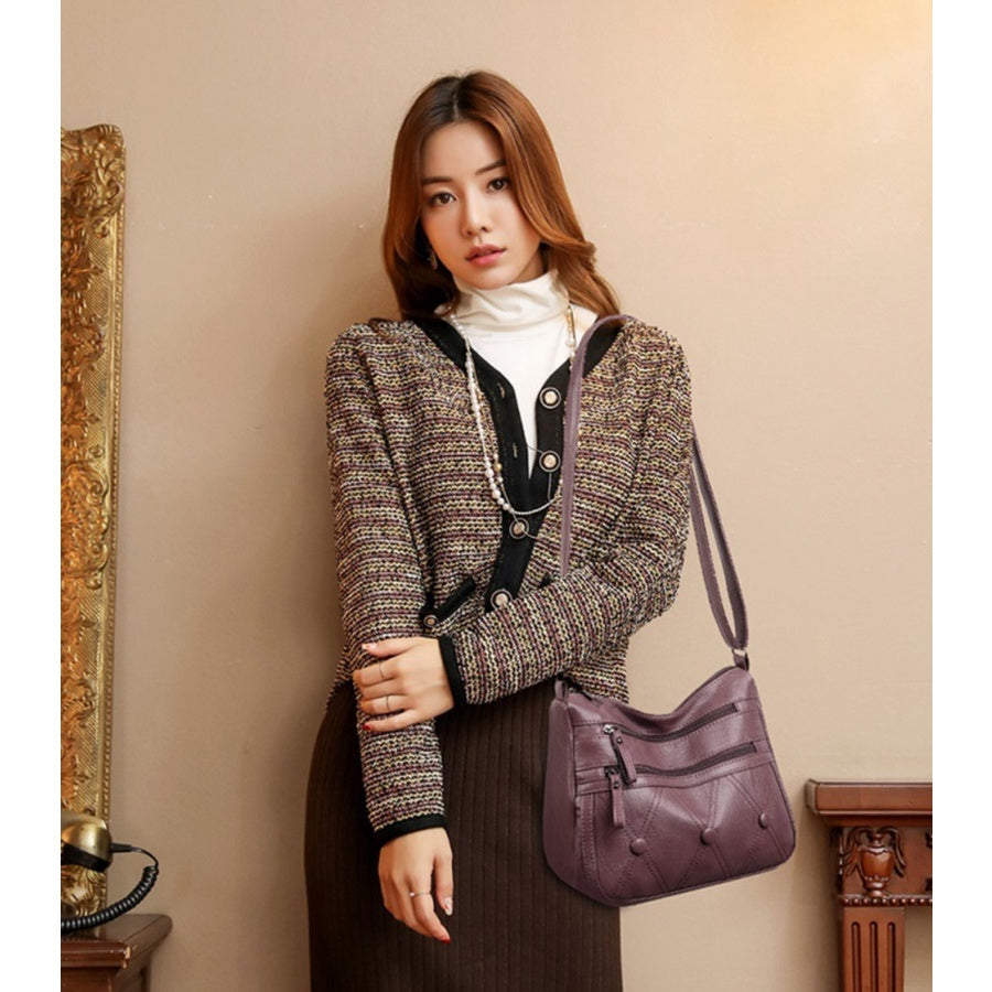 Große Umhängetasche für Damen ⎜ Vielseitige Tasche mit Reißverschlüssen und stilvollem Design