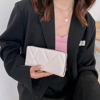 Damen Geldbörse mit Reißverschluss ⎜ Schlichtes Design in mittellanger Größe für den Alltag