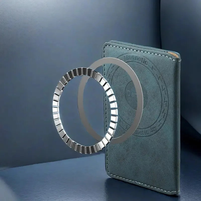 Magnetischer Kartenhalter für Smartphones ⎜ Lederhülle mit Magsafe-Technologie und Platz für Karten