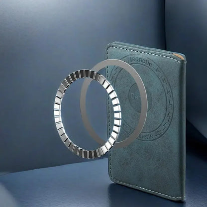 Magnetischer Kartenhalter für Smartphones ⎜ Lederhülle mit Magsafe-Technologie und Platz für Karten