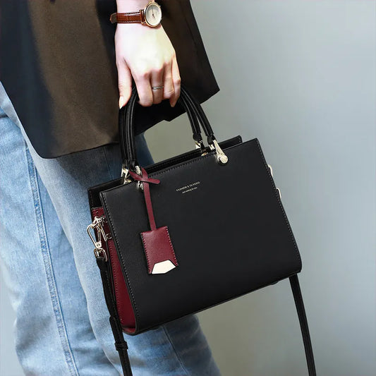 Große Umhängetasche für Damen ⎜ Geräumige Handtasche mit modernem Design und verstellbarem Schulterriemen