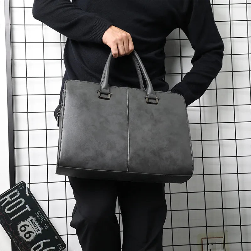 Businesstasche für Herren ⎜ Elegante Aktentasche mit Tragegriffen und schlankem Design für Büro und Meetings