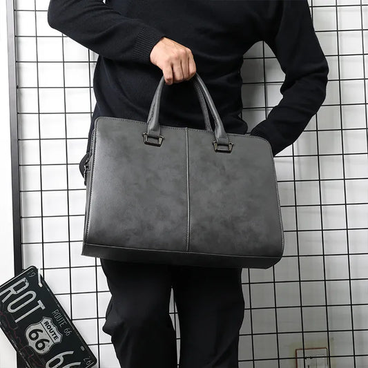 Businesstasche für Herren ⎜ Elegante Aktentasche mit Tragegriffen und schlankem Design für Büro und Meetings