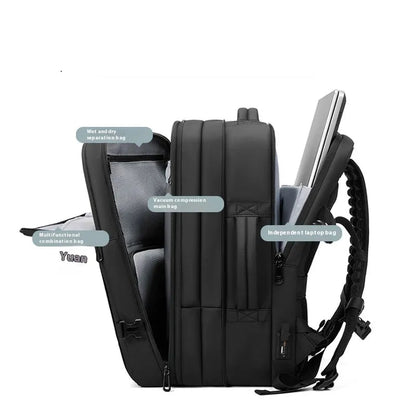 Multifunktionaler Rucksack für Herren ⎜ Geräumiger und praktischer Backpack für Arbeit, Reisen und Alltag
