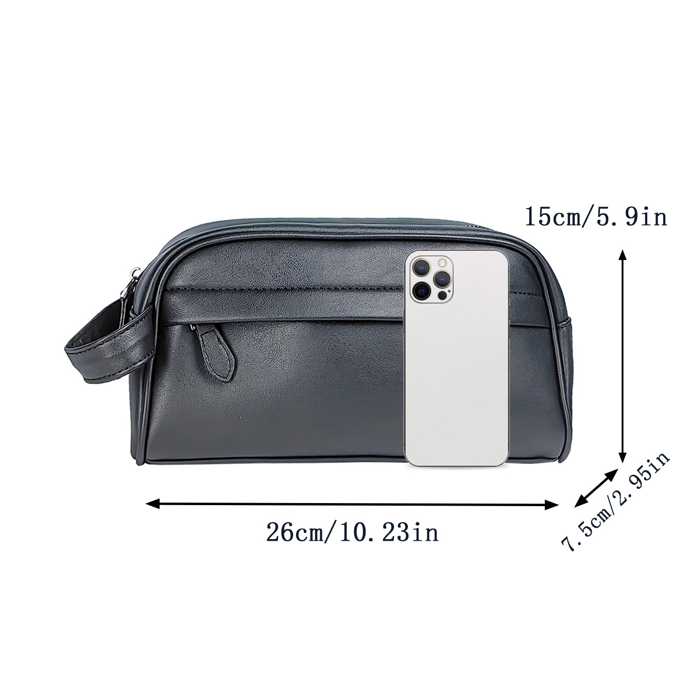 Leder Clutch für Herren ⎜ Große Business Tasche mit praktischem Tragegriff und großzügigem Stauraum