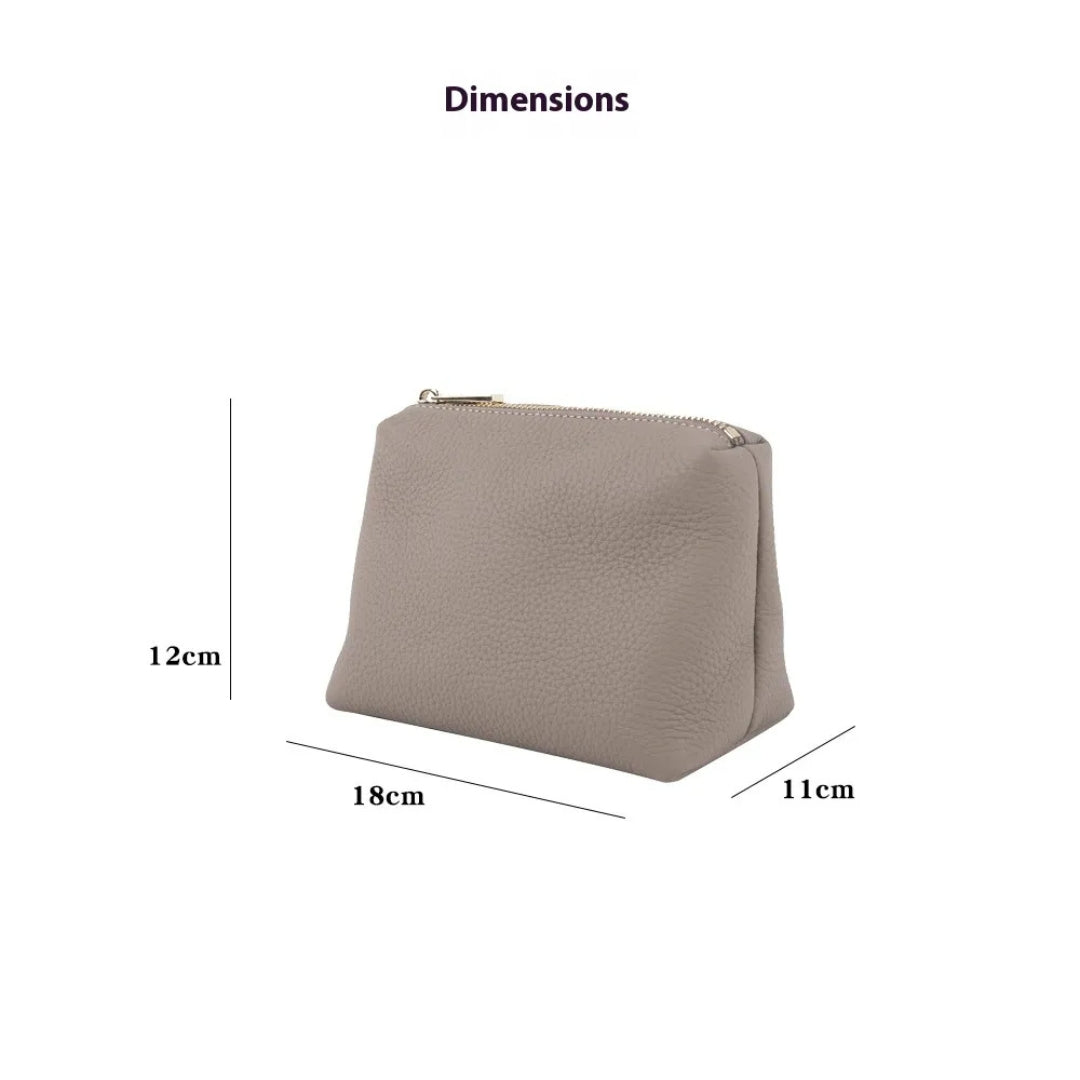 Kosmetiktasche für Damen ⎜ Kompaktes Design aus Lederoptik mit Reißverschluss für Lippenstifte und Make-up