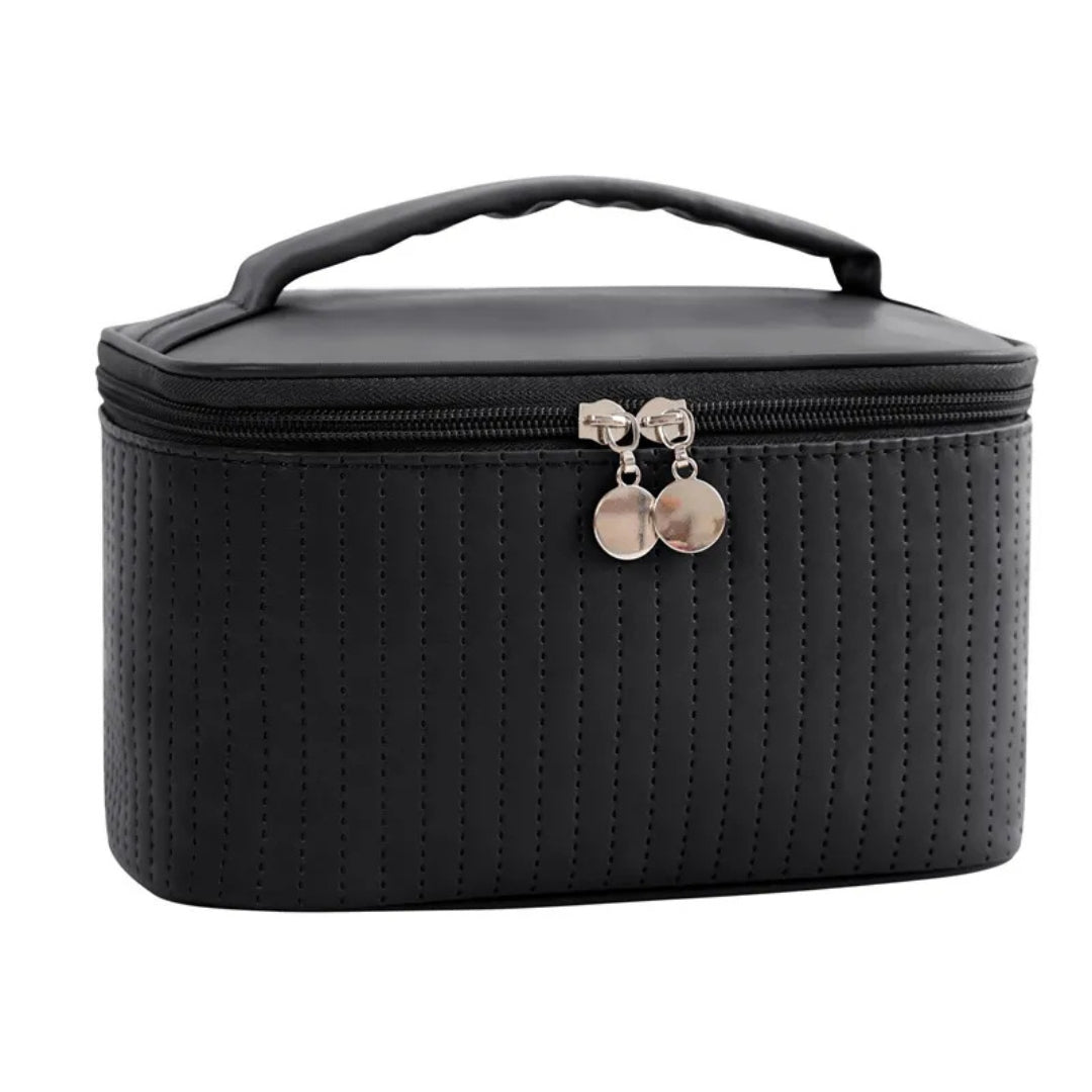 Kosmetiktasche für Damen ⎜ Tragbare Reise-Tasche mit Tragegriff und Strukturierter Oberfläche für Make-up