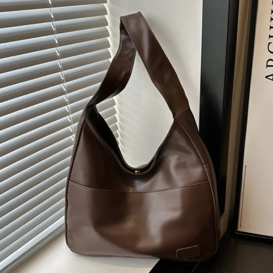 Vintage Hobo Tasche für Damen ⎜ Geräumige Schultertasche aus PU-Leder