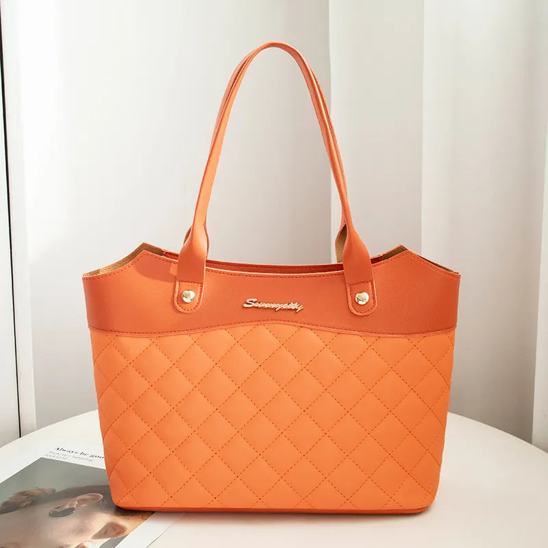 Quilted Handtasche für Damen ⎜ Vielseitige Schultertasche für Einkäufe und Alltag