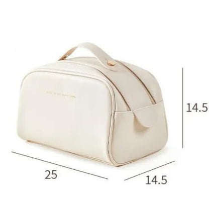 Kosmetiktasche für Damen ⎜ Doppelreißverschluss-Design mit Großer Kapazität und Elegantem Tragegriff