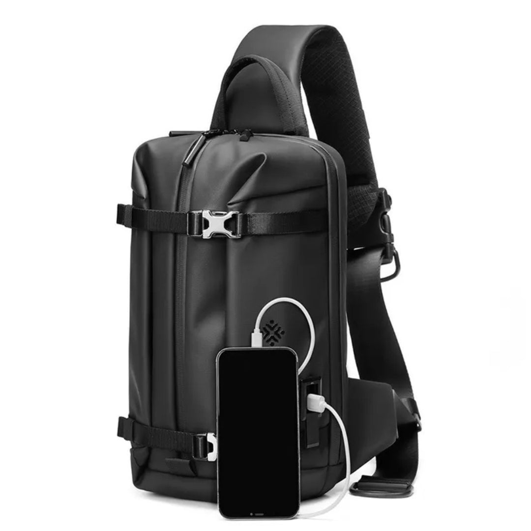 Umhängetasche für Herren ⎜ Wasserabweisende Crossbody-Tasche aus Oxford-Gewebe mit Verstellbarem Tragesystem