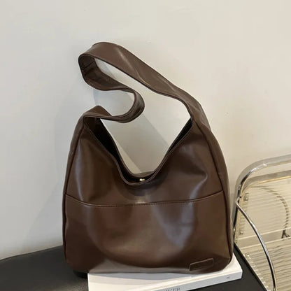 Vintage Hobo Tasche für Damen ⎜ Geräumige Schultertasche aus PU-Leder