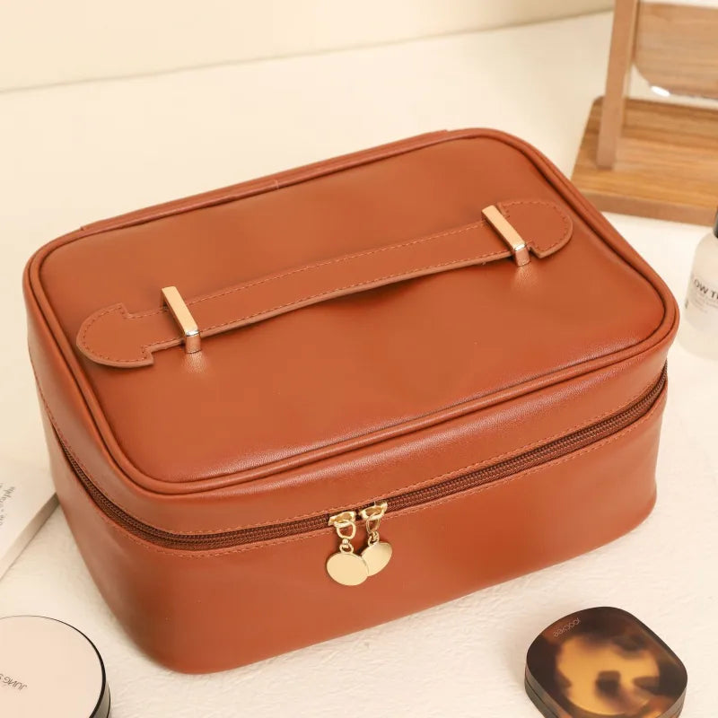 Kosmetiktasche für Damen ⎜ Praktische Reise-Tasche mit großem Fassungsvermögen und Tragegriff