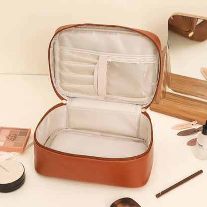 Kosmetiktasche für Damen ⎜ Praktische Reise-Tasche mit großem Fassungsvermögen und Tragegriff