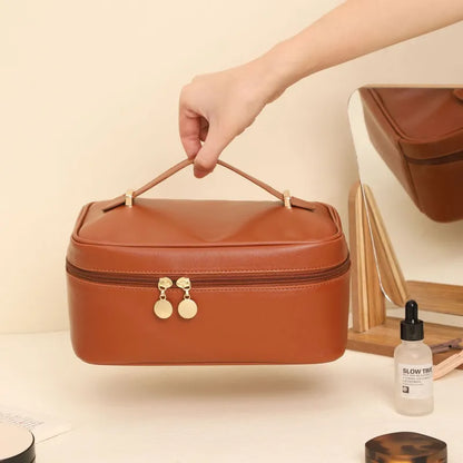 Kosmetiktasche für Damen ⎜ Praktische Reise-Tasche mit großem Fassungsvermögen und Tragegriff