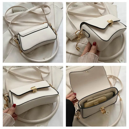 Kleine Umhängetasche für Damen ⎜ Tasche mit goldener Schnalle