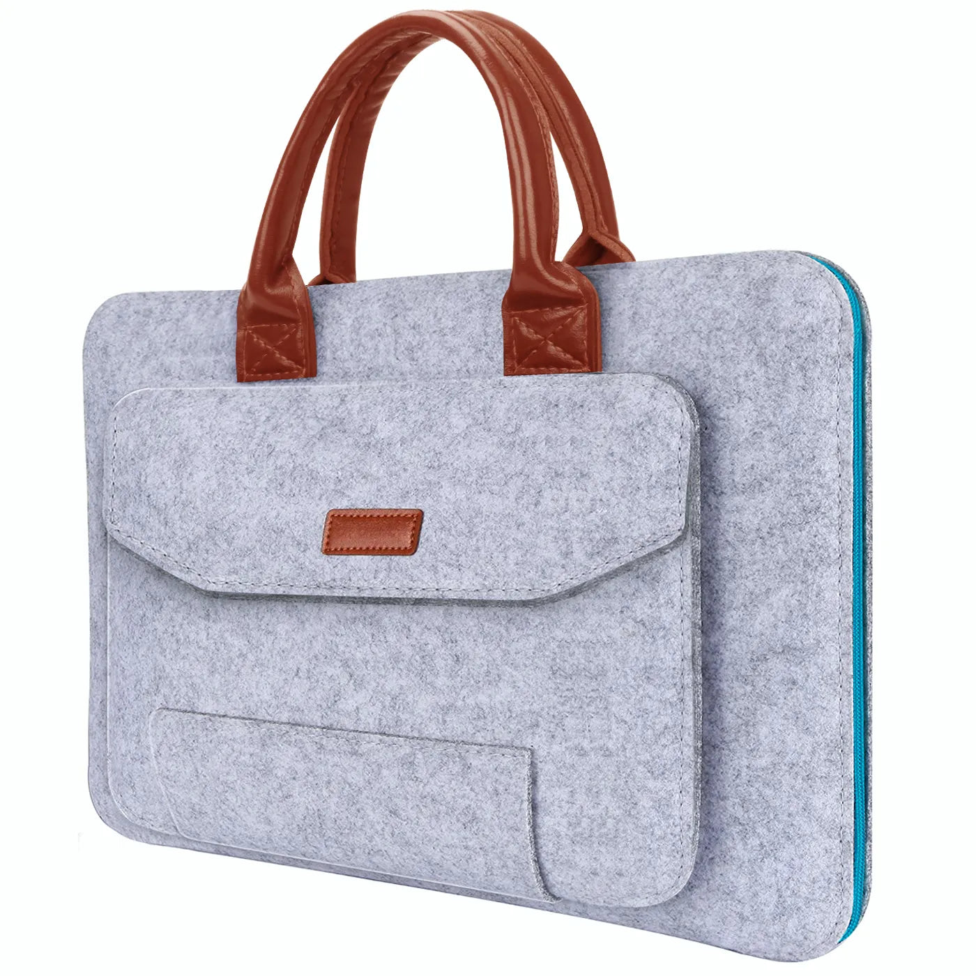 Laptoptasche aus Filz für Herren ⎜ Schützende Umhängetasche mit praktischer Fronttasche und Tragegriffen