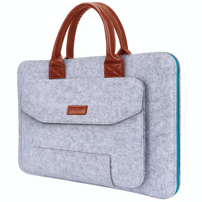 Laptoptasche aus Filz für Herren ⎜ Schützende Umhängetasche mit praktischer Fronttasche und Tragegriffen