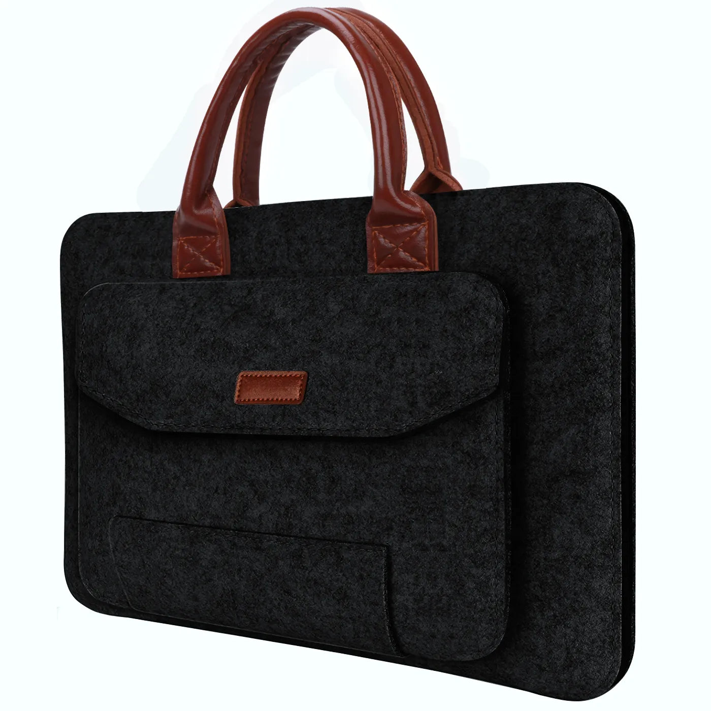 Laptoptasche aus Filz für Herren ⎜ Schützende Umhängetasche mit praktischer Fronttasche und Tragegriffen