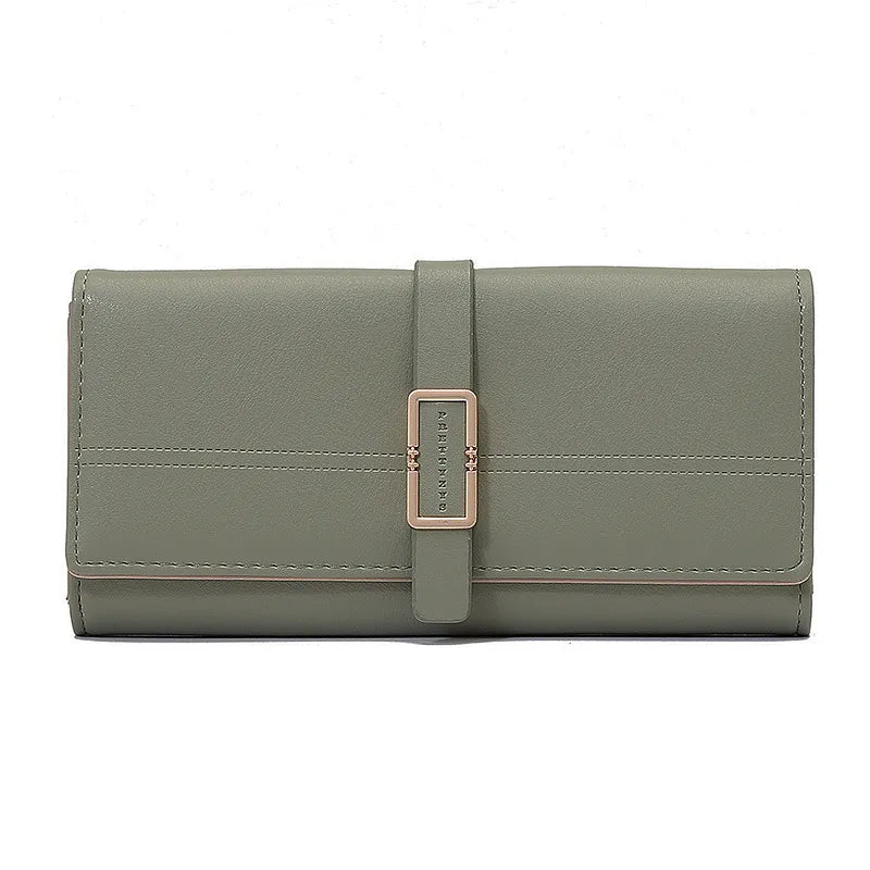 Damen Clutch mit Metallverschluss ⎜ Einfaches Tri-Fold Design in modernen Farben und sicherem Verschluss