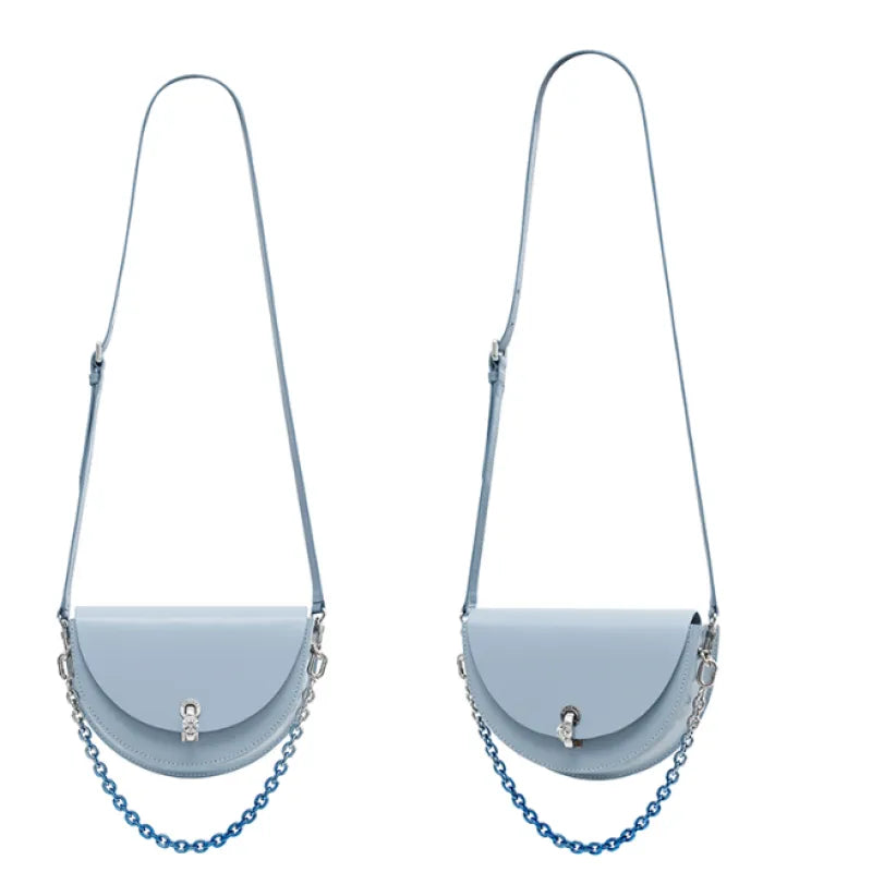 Umhängetasche für Damen ⎜ Stilvolle Handtasche mit Diamantverschluss und Kettenriemen