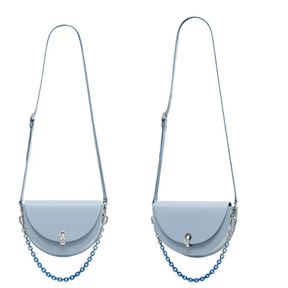 Umhängetasche für Damen ⎜ Stilvolle Handtasche mit Diamantverschluss und Kettenriemen