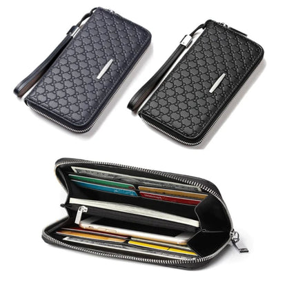 Leder Aktentasche für Herren ⎜ Stilvolle Business Tasche mit geprägtem Design und zusätzlicher Geldbörse