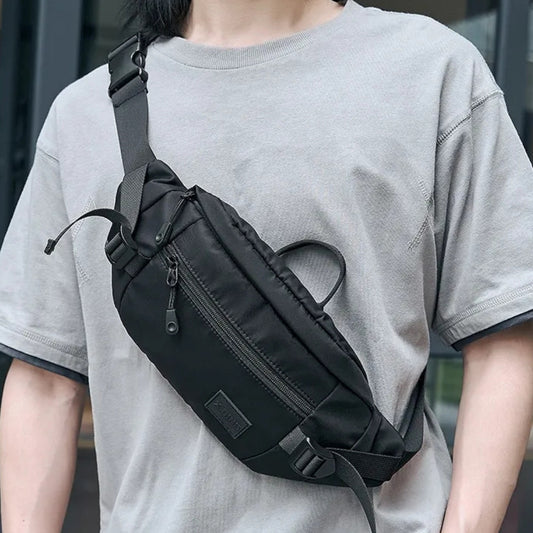 Bauchtasche für Herren ⎜ Leichte Crossbody-Tasche mit Reißverschlussfach und Verstellbarem Gurt
