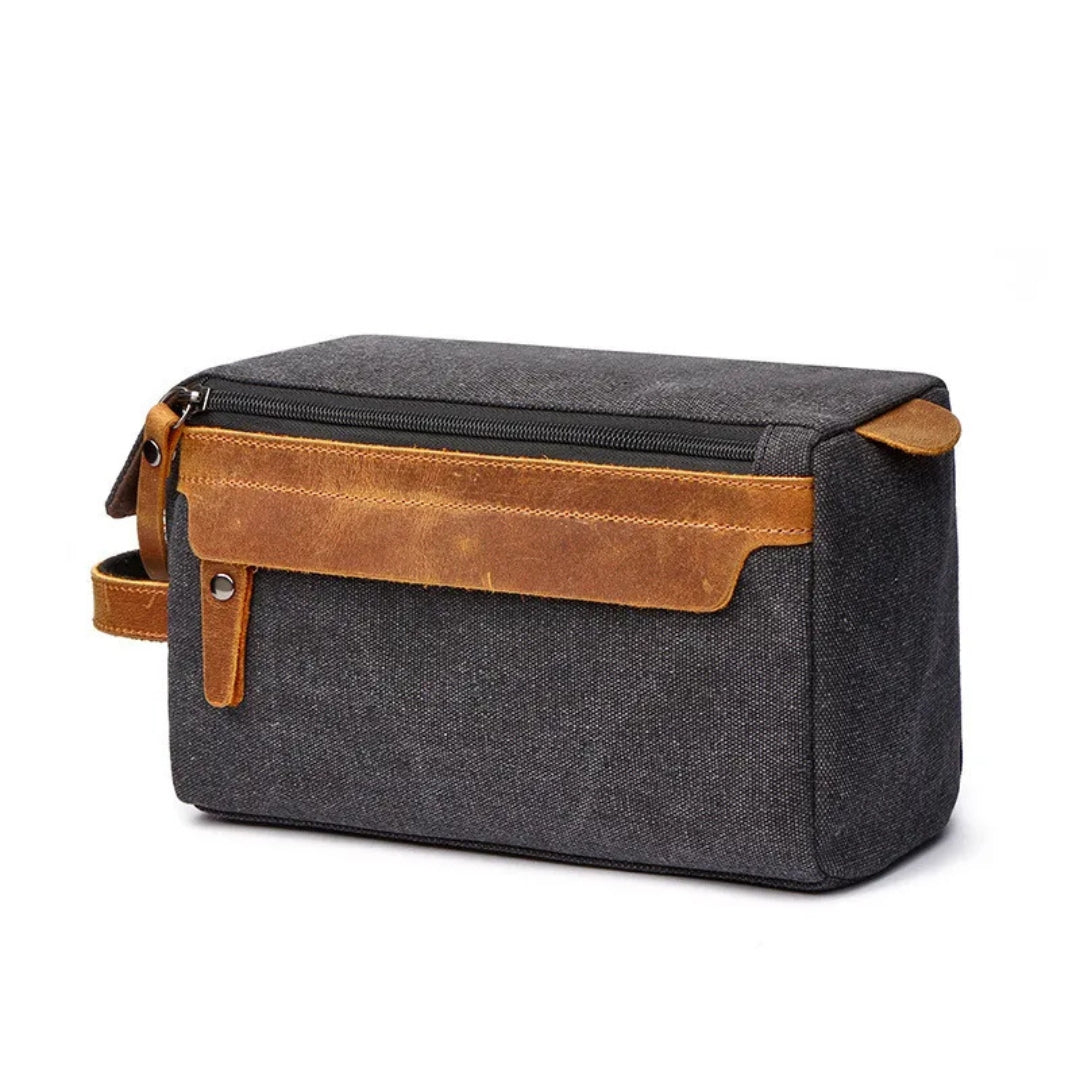 Kulturtasche für Herren ⎜ Robuste Reisetasche mit Großer Kapazität und Praktischem Reißverschlussfach