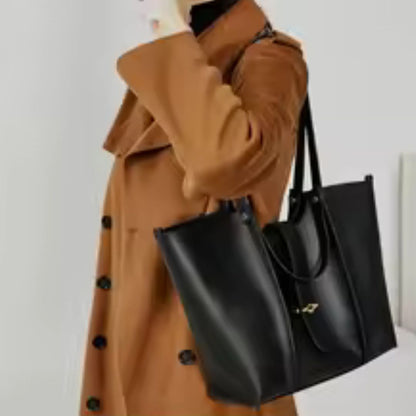Große Tragetasche für Damen ⎜ Hochwertiges Design aus echtem Leder mit geräumigem Innenraum