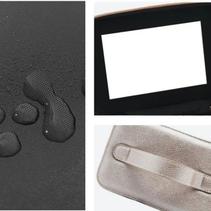 Kosmetiktasche für Damen ⎜ Wasserabweisendes Design mit Integriertem Spiegel und Praktischem Tragegriff