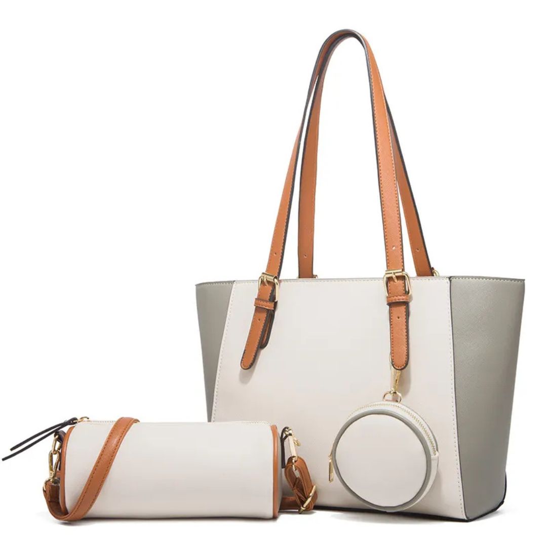 Drei-in-eins Handtasche ⎜ Stilvolle Tasche mit viel Stauraum und Zubehör