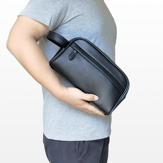 Leder Clutch für Herren ⎜ Große Business Tasche mit praktischem Tragegriff und großzügigem Stauraum