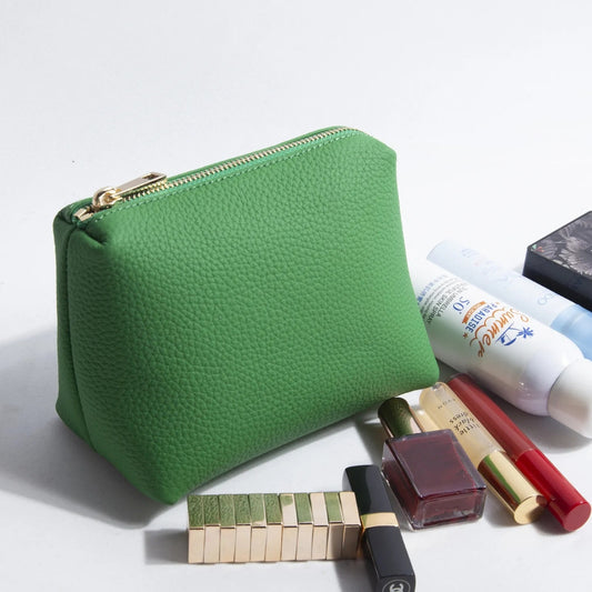 Kosmetiktasche für Damen ⎜ Kompaktes Design aus Lederoptik mit Reißverschluss für Lippenstifte und Make-up