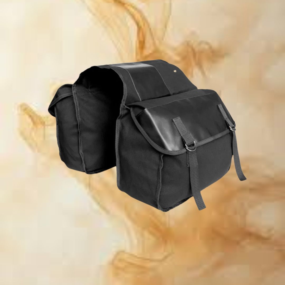Motorrad-Seitentasche aus Canvas ⎜ Robuste Gepäcktasche mit großem Stauraum für Touren und Alltag